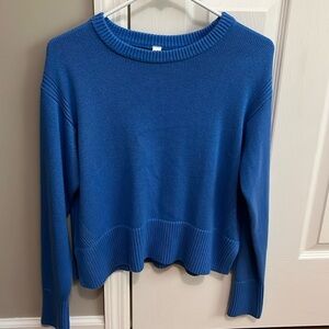 lululemon cashlu body crewneck sweater blue size xs/s